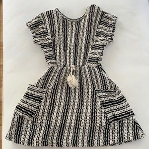 Zara crocheted dress - black and white size 5